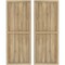 Ekena Millwork Americraft 6-Board Exterior Wood 2 Equal Panel Framed Board-n-Batten Shutters, ARW101BF621X74UNH, PR ARW101BF621X74UNH - alternate 1